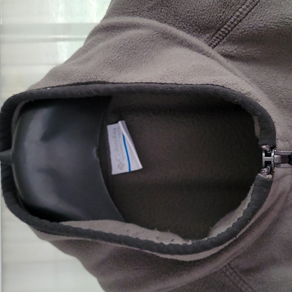 Columbia men's grey ltwt fleece zip front jacket XL - Picture 9 of 9